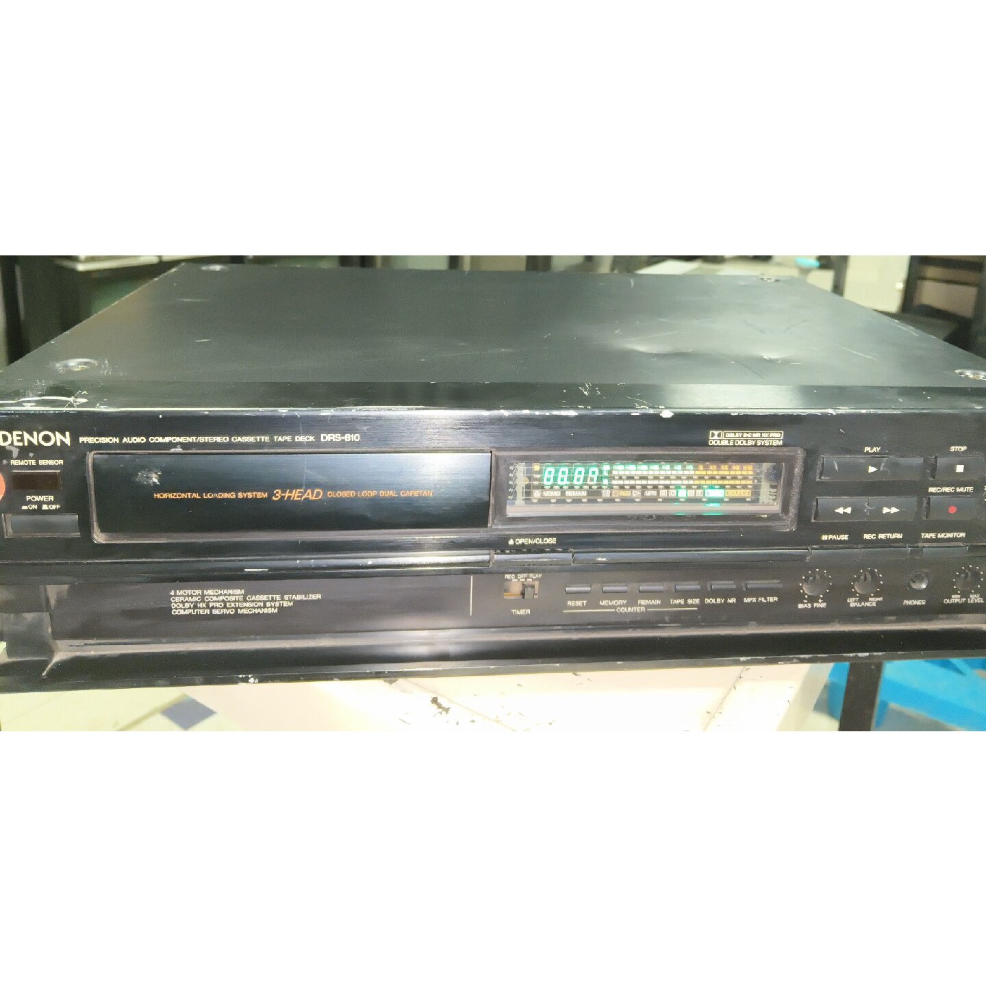 议价-央视下来的DENON/天龙DRS-810嵌入式三磁头卡座，实