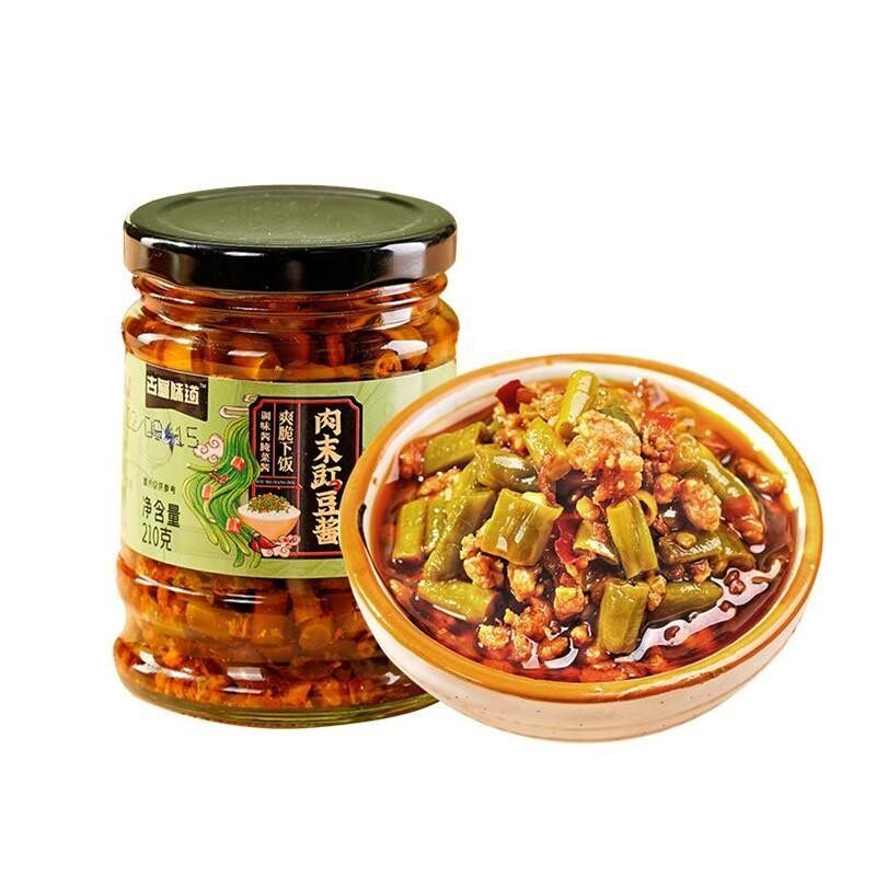古蜀味道肉末豇豆酱210g开盖即食爽脆下饭酸豆角酸辣爽口拌面饭酱