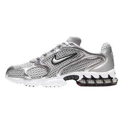 Nike缓震男女系带银色运动鞋休闲