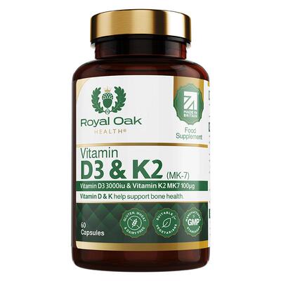 皇家橡树维生素d3k2胶囊3000IU