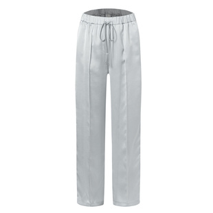 RAIVE2026春季新款女宽松阔腿裤光泽感长裤花边韩系拖地裤裤子