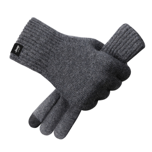 JEEP SPIRIT吉普羊毛手套男士冬季加厚保暖触屏防风骑行手套男款