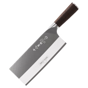 十八子作菜刀90Cr18三合钢厨师厨房切片刀家用切菜刀斩切两用商用