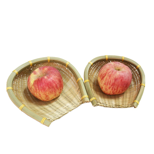 筲箕竹编簸箕农家制品开口洗菜筐纯手工编织竹青收纳撮箕农庄商用