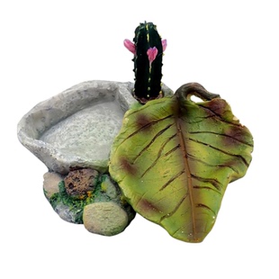 寄居蟹高仿真树脂水盆食盆～吃喝双格三角水盆泡澡盆喝水爬宠