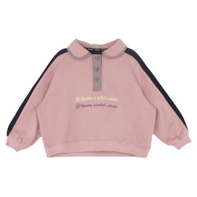 utouto刺绣拼色polo卫衣套装