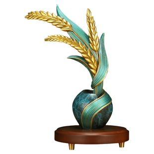 《大卖》铜大麦摆件乔迁新居店铺开业贺礼轻奢高档客厅家居装饰品