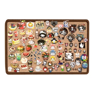 毛毡板拼豆展示板挂件收纳照片墙背景板挂墙客厅墙面粘相片吧唧展示羊毛毡版墙贴软木板免打孔拍立得装饰书桌