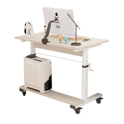 可移动实木电脑桌学习桌床边桌