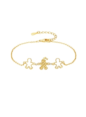 周六福圣诞姜饼人手链女款礼物