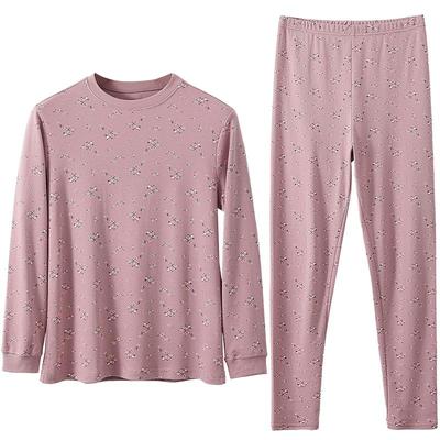 妈妈纯棉秋衣秋裤女保暖内衣套装