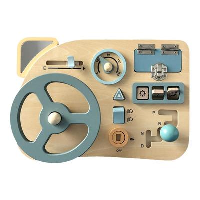 蒙氏早教益智玩具婴儿忙碌板方向盘玩具儿童模拟开车上墙面屋配件