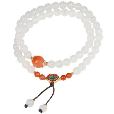 正品天然和田玉手串女款