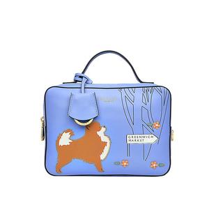 Radley英国奢品深棕色牛皮斜挎包小方包亮面鳄鱼纹理男女通勤22FW