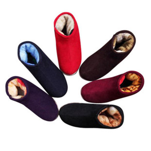 冬季办公室男女士保暖鞋 手工家居月子毛毛鞋 防滑加厚高帮老棉鞋