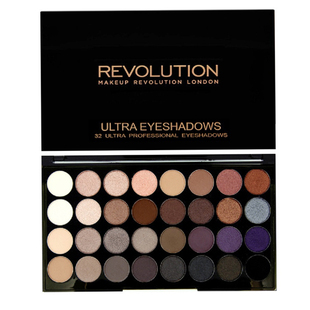 正品现货英国makeuprevolution32色眼影盘哑光眼影高光眼影彩妆盘