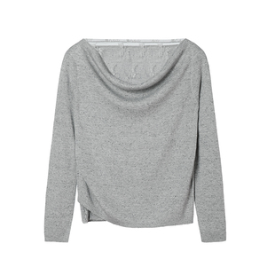 VIEA.ING薇迎商场同款荡领针织衫女2026春季新年内搭毛衣法式上衣