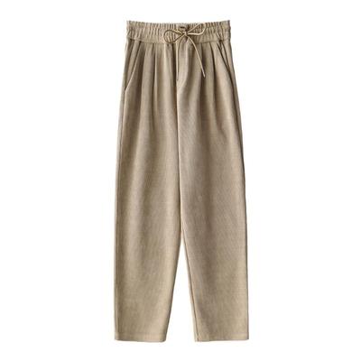 Smen诗萌高腰直筒九分休闲裤