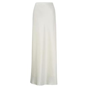 【明星同款】LYNEE醋酸半身裙 防透缎面鱼尾月光裙 白色裙子 简约