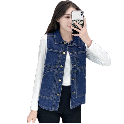 牛仔百搭风小背心叠穿马甲女春秋