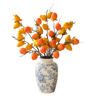 五代同堂黄金果仿真花发财果插花装饰摆件乔迁新居花束过年装饰花