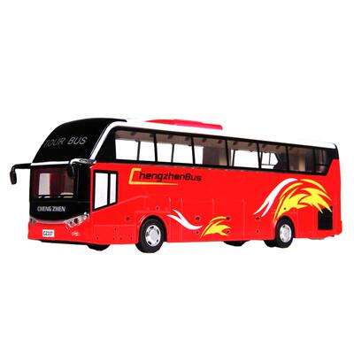 彩珀成真132合金巴士车模型玩具