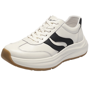 森达德训鞋板鞋秋新商场同款运动小白鞋厚底增高休闲男鞋2BB01CM5