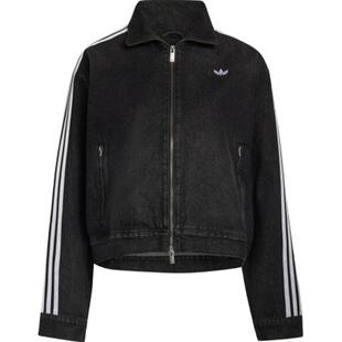 滔搏adidas阿迪达斯三叶草女子复古牛仔运动健身夹克外套KS1394