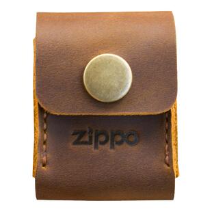 适用zippo打火机钢夹皮套 芝宝真皮头层牛皮火机套背夹手工保护套