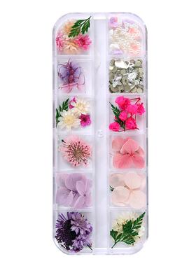 周也花瓣妆亮钻干花饰品小蝴蝶