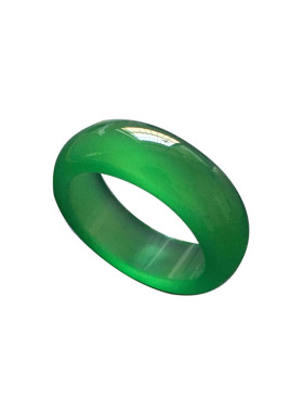 玛瑙水晶玉石时尚风手饰绿戒指