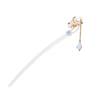 新中式发簪冷清流苏步摇醋酸板材盘发汉服配饰新中式古装礼物女