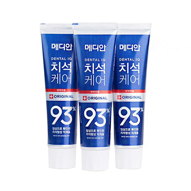 韩国正品爱茉莉麦迪安93牙膏抗敏感口气清新去牙渍牙垢薄荷成人款