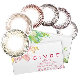 Givre绮芙莉美瞳月抛1片*6大小直径莫奈玫瑰棕隐形眼镜