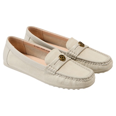 fed软底乐福鞋春季新款女鞋素壤织光单鞋简约平底鞋女鞋YAB131