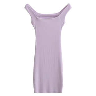 YoungGirlDay纯欲风性感紧身显瘦纯色弹力包臀挂肩吊带连衣裙短裙