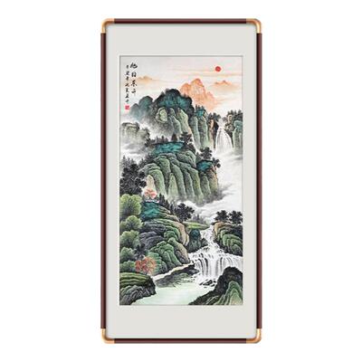 旭日东升山水画入户玄关装饰画
