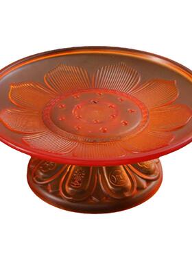 家用琉璃莲花供佛客厅贡品盘