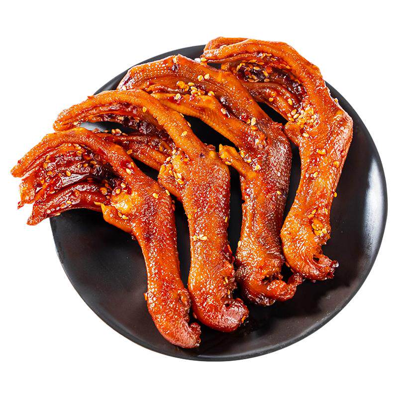 【曹颖甄选】卤味觉醒虎皮鸭爪鸭掌鸭货休闲卤味食品湖南零食8只