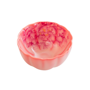 臻尧粉汝国色牡丹花个人杯主人杯家用茶室品茗杯功夫茶具女士茶杯