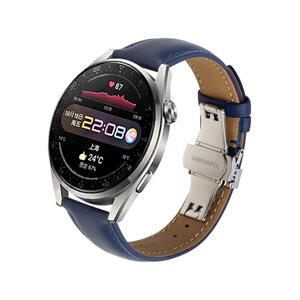 适用华为gt3表带watch3/3pro/gt3pro/gt2pro/gt真皮高档男女款荣耀2/GS手表带商务休闲gt2时尚牛皮腕带