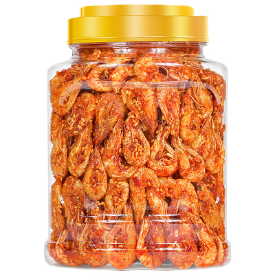 虾干即食零食香辣下酒菜麻辣小虾