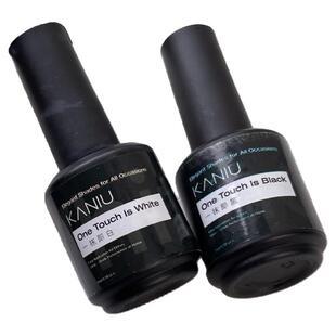 卡妞一抹即黑白美甲胶高饱和顺滑秒流平无痕不缩胶经典纯色指甲胶