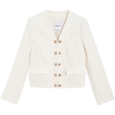 bebe秋季新款金属扣夹克外套