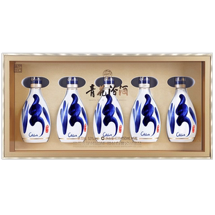 山西杏花村汾酒 53度青花30汾酒150mL*5瓶礼盒装高度国产白酒