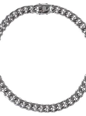 古巴项链嘻哈欧美项链银色气质