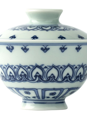 三勤堂陶瓷茶具青花宝相纹