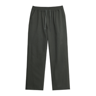 鹿家门美式新款重磅弯刀卫裤直筒休闲宽松大码男士运动健身长裤子