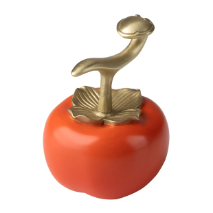 铜师傅《柿事如意》客厅桌面铜柿子摆件 家居装饰工艺品 乔迁礼物