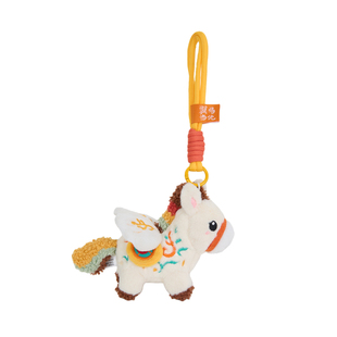 敦煌翼马当先毛绒钥匙扣挂件招财小马公仔马上有钱文创玩偶书包挂